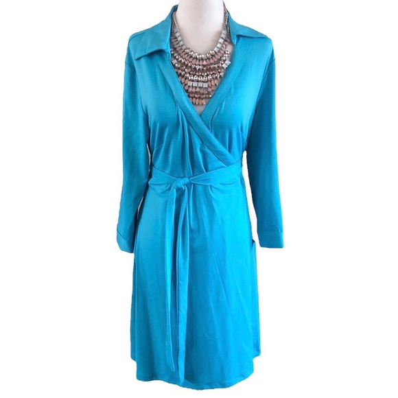 ❗️SOLD❗️Julie Brown Jersey Knit Wrap Dress - Picture 3 of 10